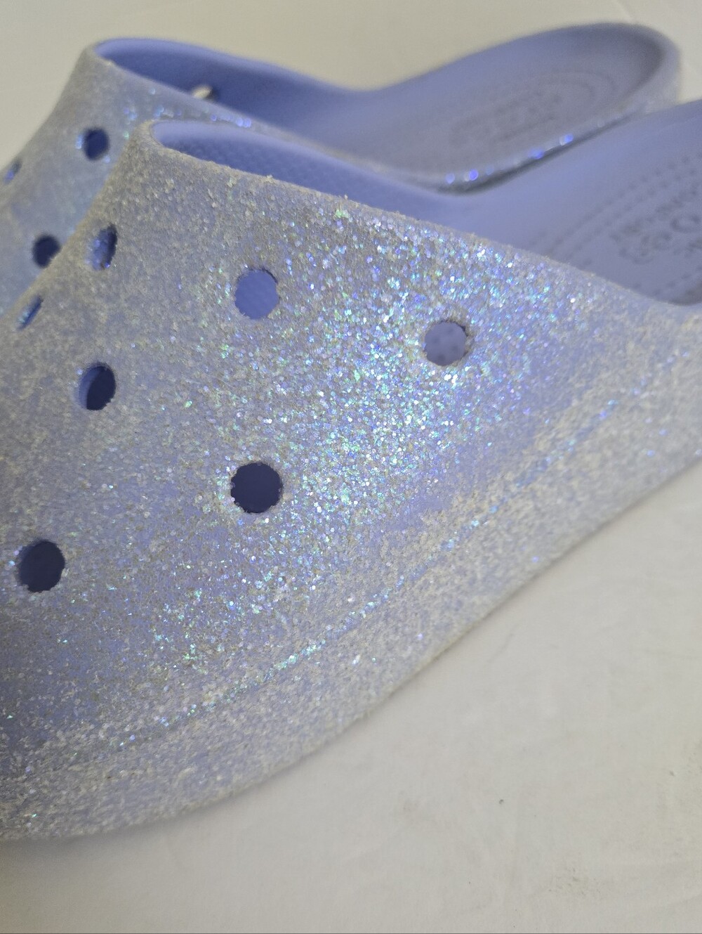 Crocs Classic Platform Slides Sandals Glitter Size 10 - Picture 7 of 14